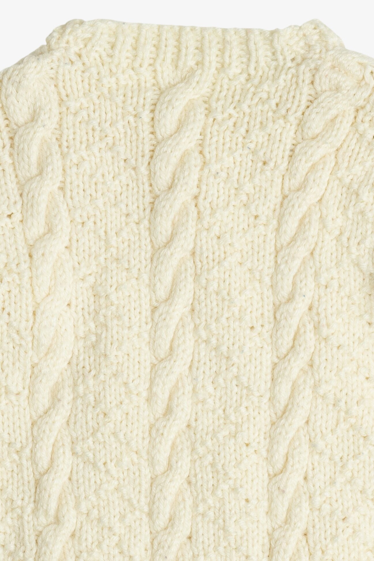 Vintage Kid's Size Ivory Fisherman Sweater (1980s)