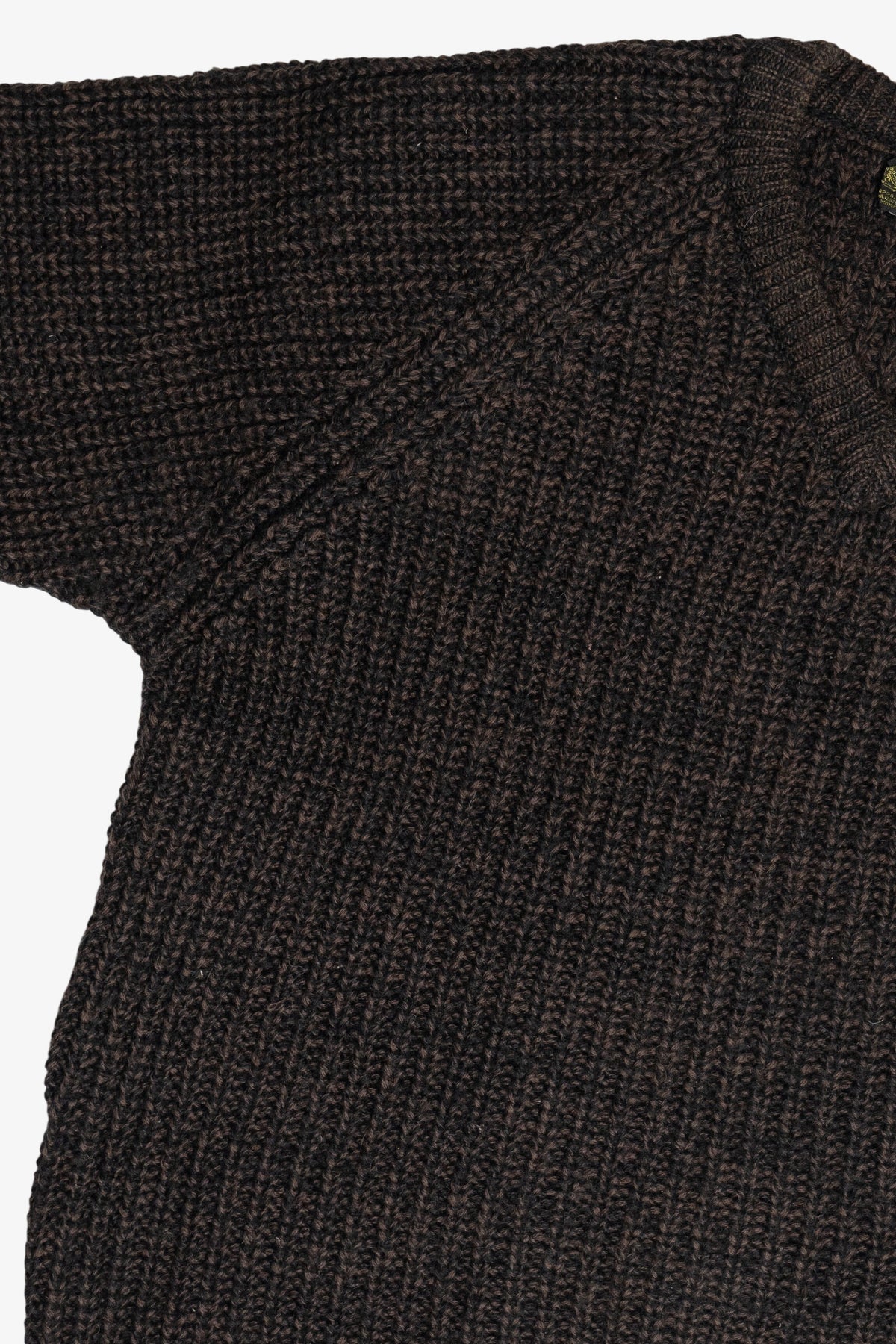 Vintage Brown V-Neck Wolsey Fisherman Sweater (1980s)