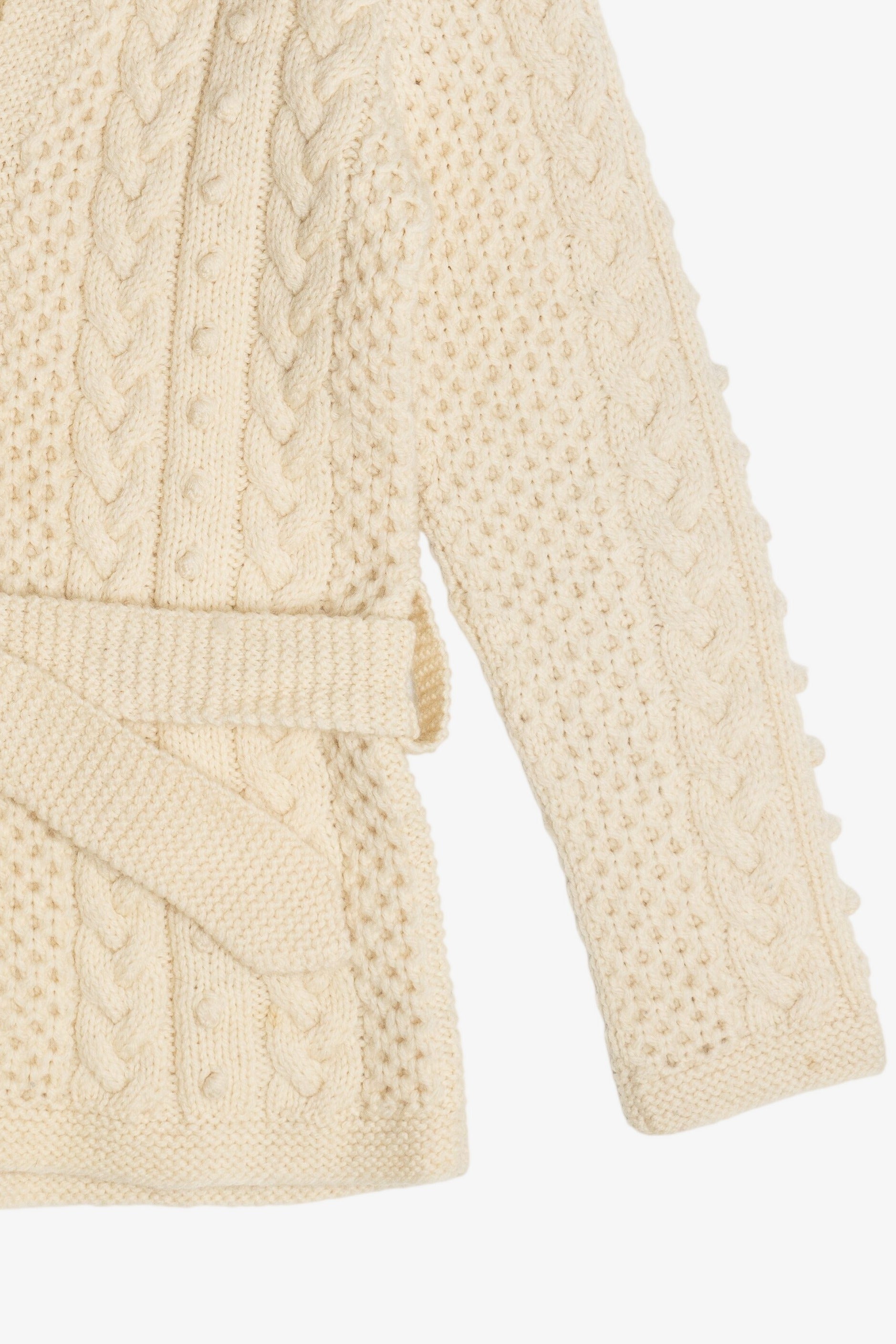 Vintage Fisherman Belted Cardigan Sweater (1980s)