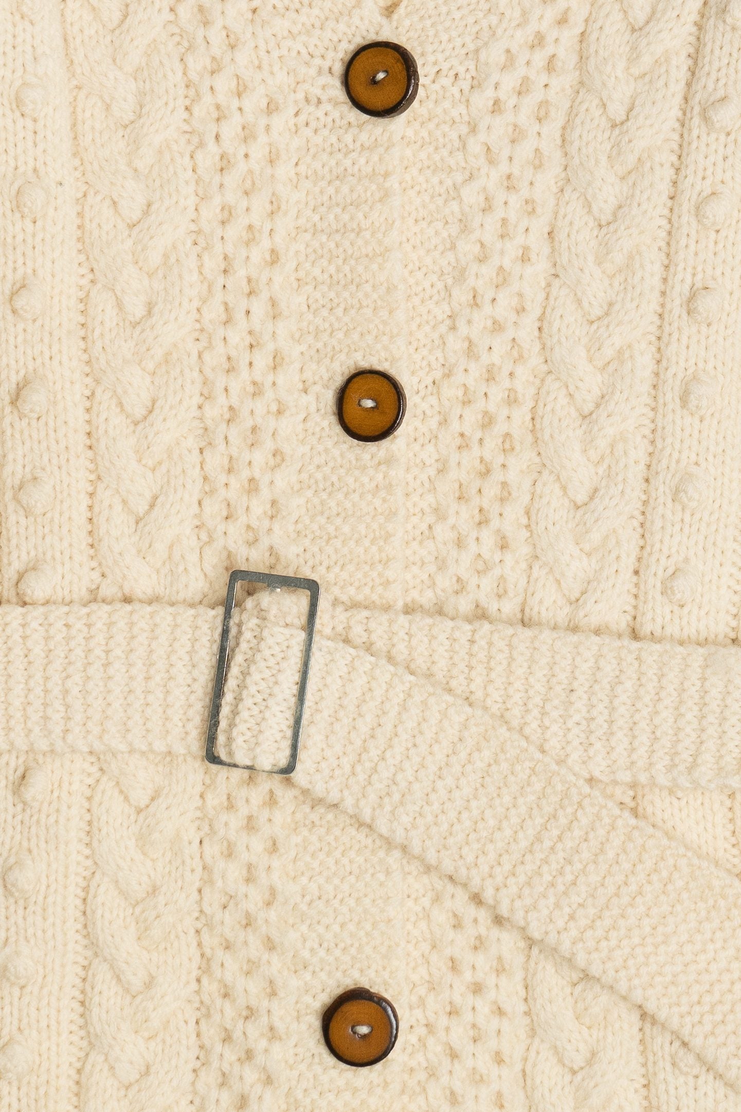 Vintage Fisherman Belted Cardigan Sweater (1980s)