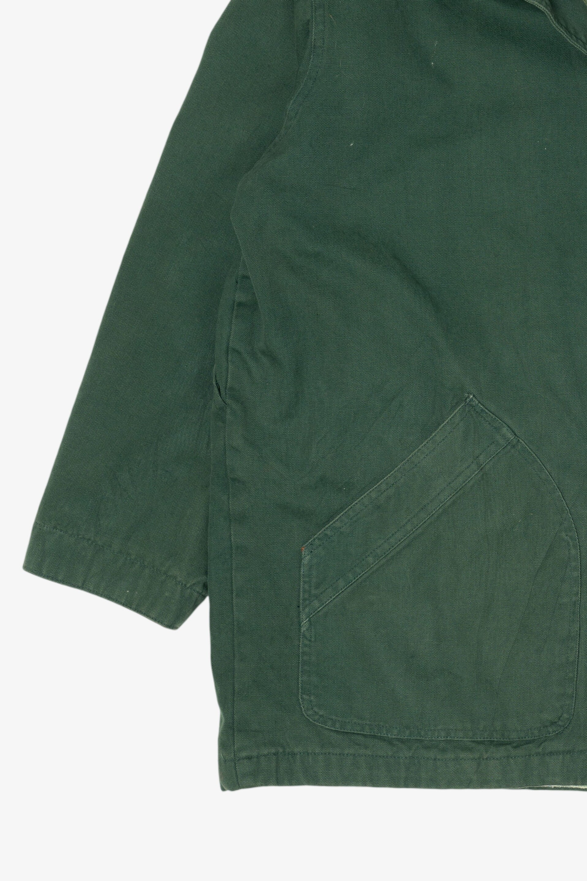 Vintage Dark Green Faded Glory Plaid Lined Jacket (1990s)