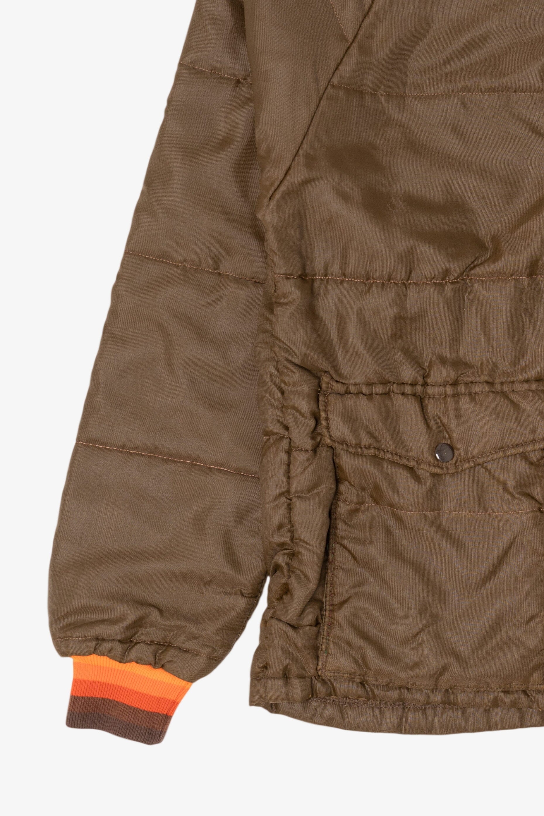 Vintage Brown Swingster Quilted Bomber Jacket (1970s)