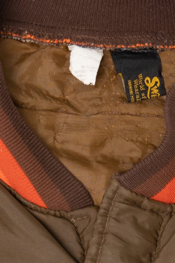 Vintage Brown Swingster Quilted Bomber Jacket (1970s)