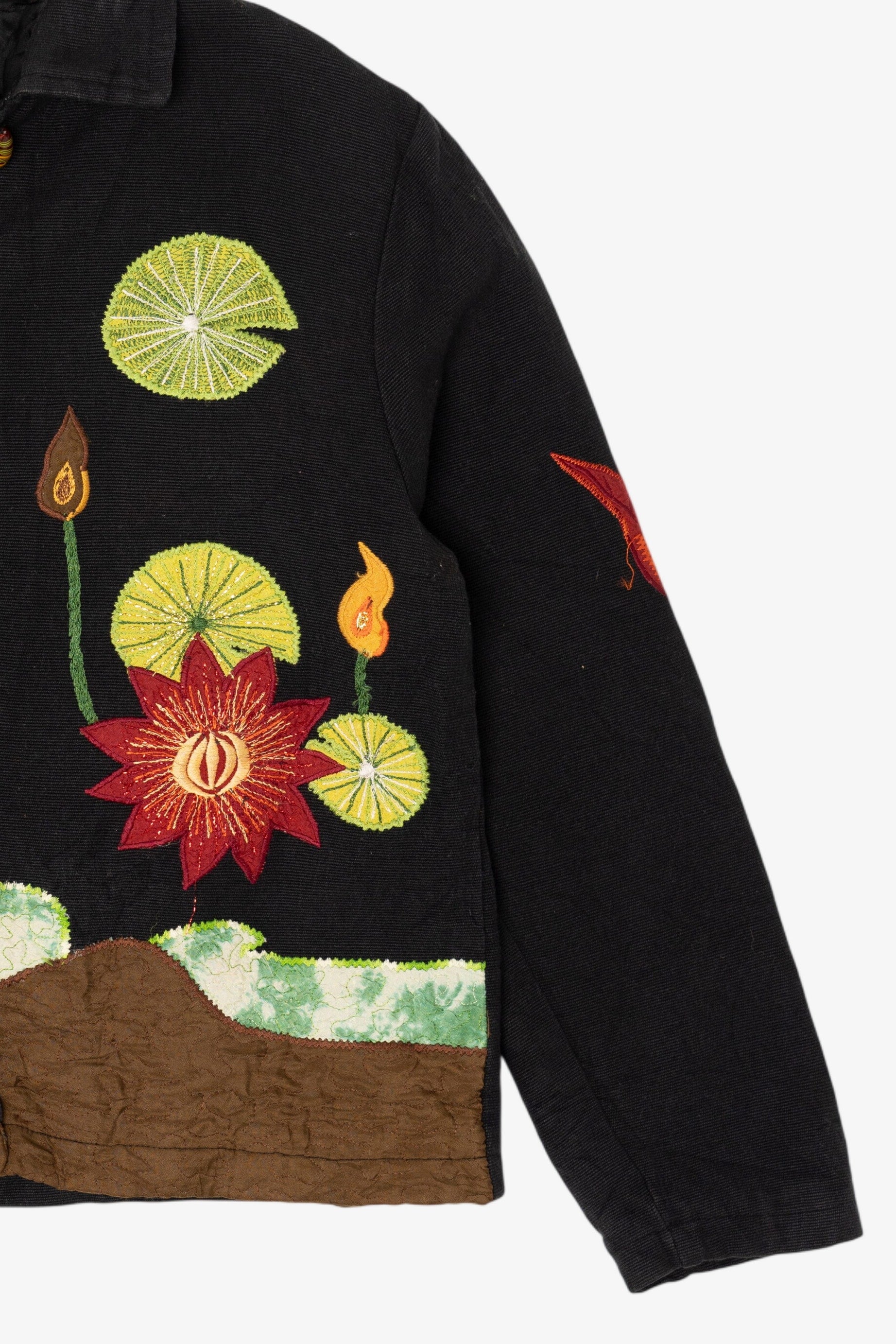 Vintage Reversal USA Sunflower Embroidered Lightweight Jacket (1990s)