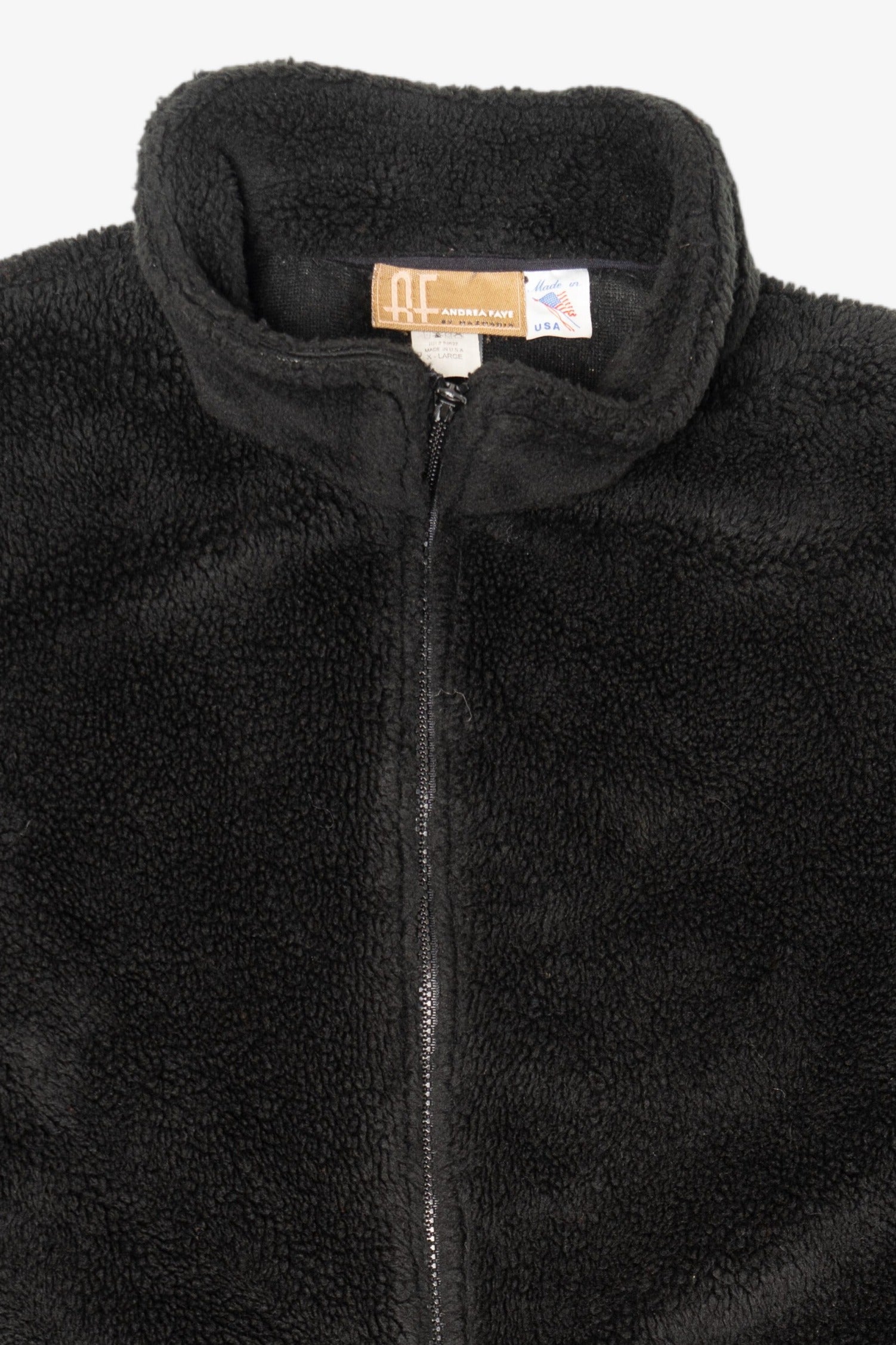 Vintage Black Andrea Faye Fleece Jacket (1990s)