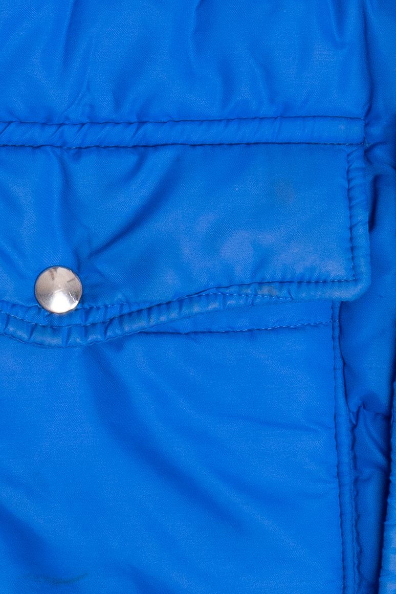 Vintage Swingster Michelin Man Patch Sleeve Spellout Puffer Jacket (1980s)