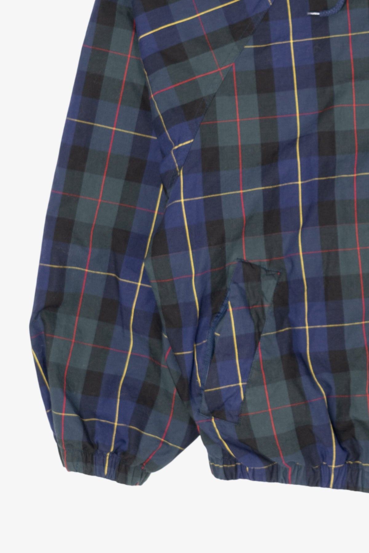 Vintage Blue Plaid Authentic Imports Hooded Jacket (1990s)