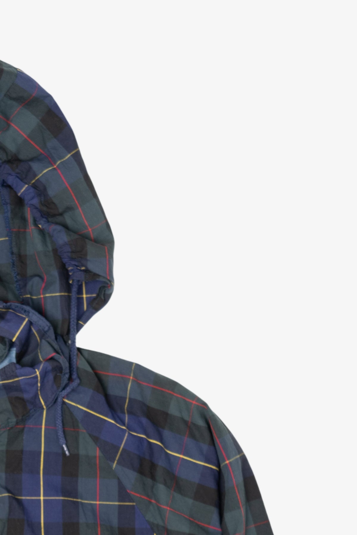 Vintage Blue Plaid Authentic Imports Hooded Jacket (1990s)