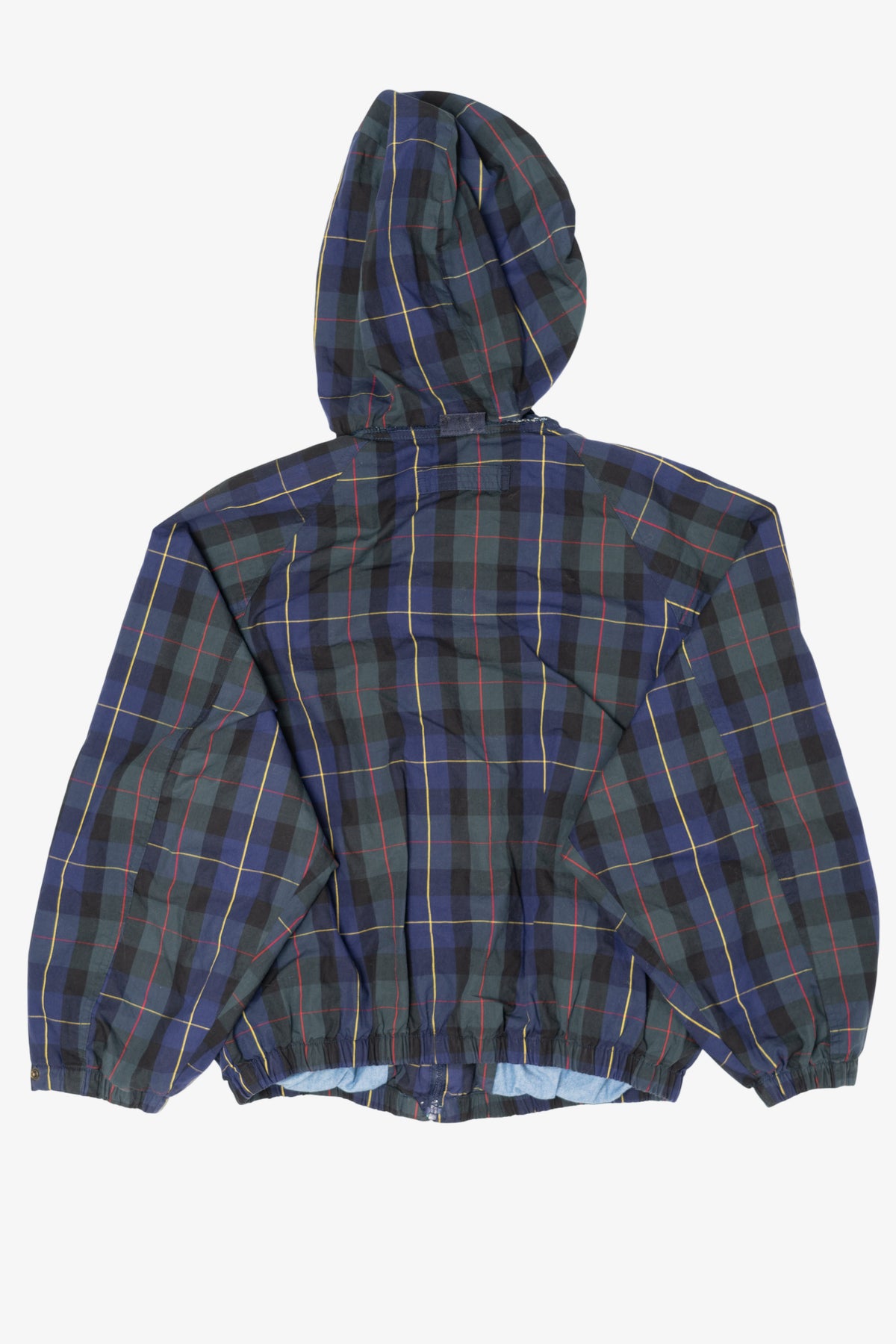 Vintage Blue Plaid Authentic Imports Hooded Jacket (1990s)