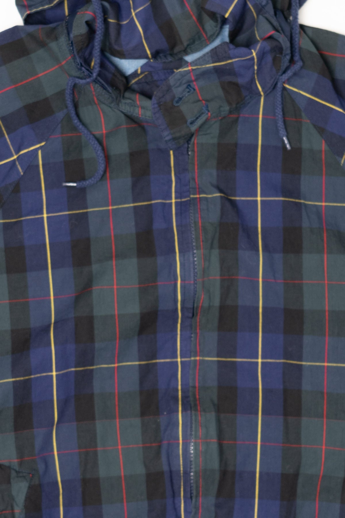 Vintage Blue Plaid Authentic Imports Hooded Jacket (1990s)