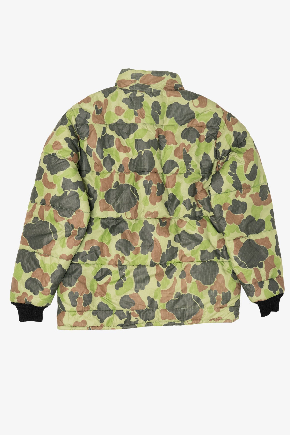 Vintage Green Camouflage Puffer Jacket (1980s)