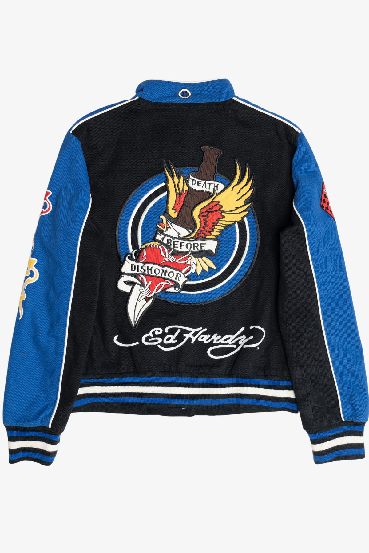 Vintage Ed Hardy "Death Before Dishonor" Patch Jacket (2000s)