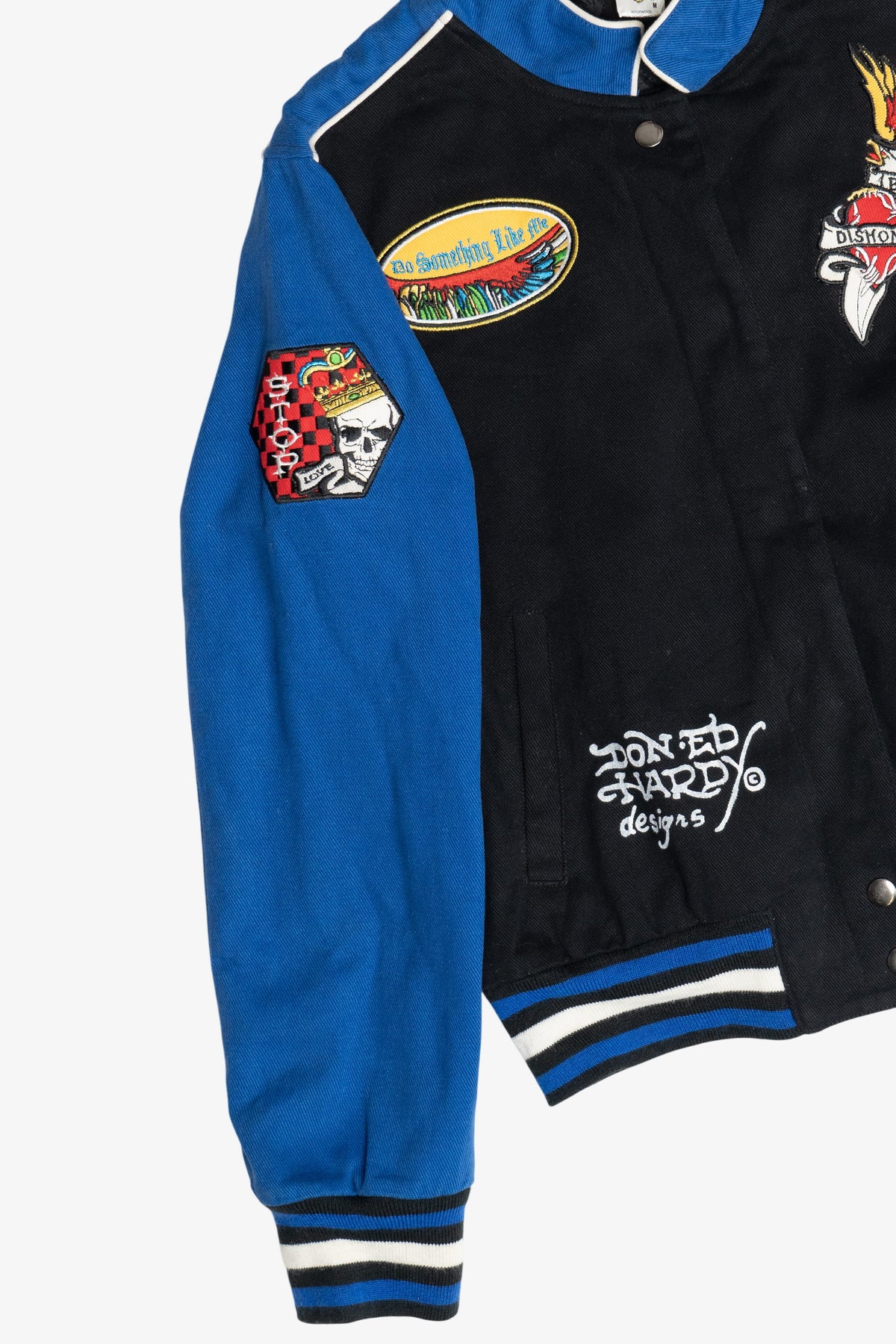 Vintage Ed Hardy "Death Before Dishonor" Patch Jacket (2000s)