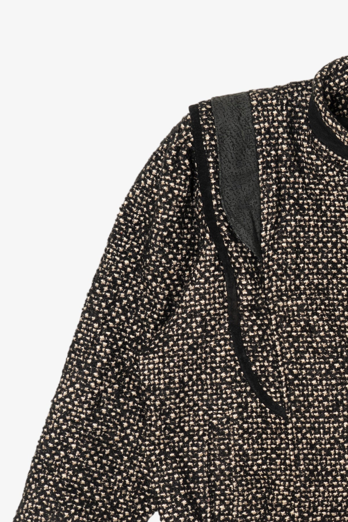 Vintage Braetan Tweed Leather Trimmed Jacket (1980s)