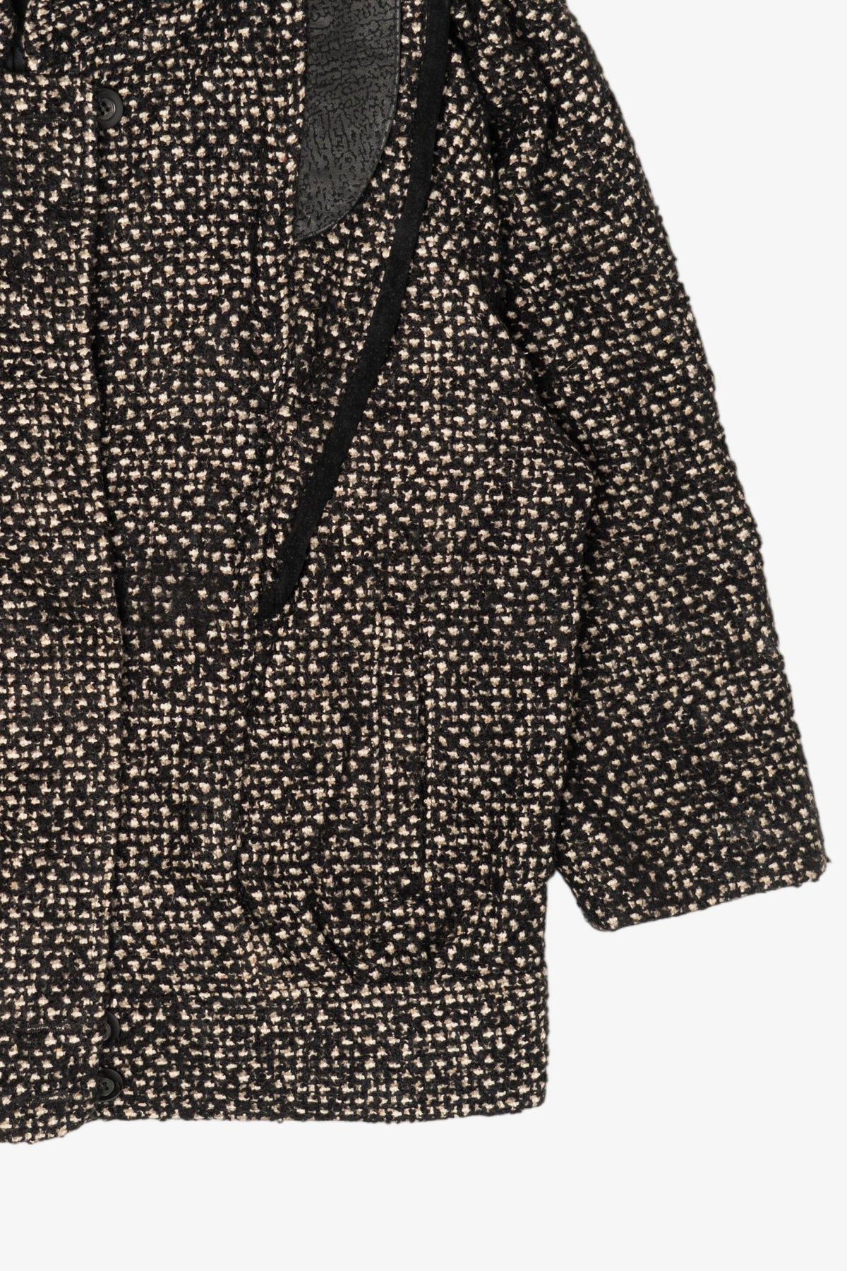 Vintage Braetan Tweed Leather Trimmed Jacket (1980s)