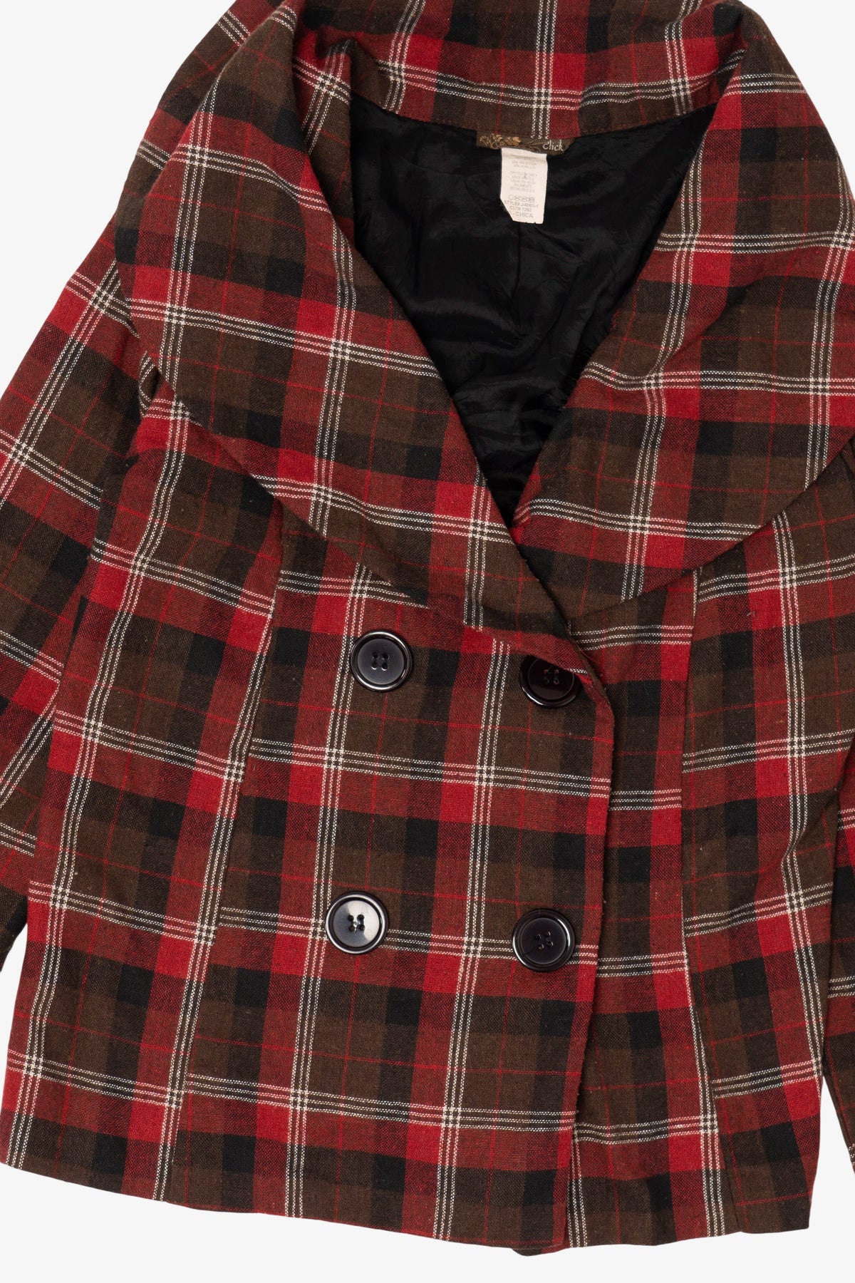 Vintage Red Chick Cowl Neck Double Breasted Jacket (1990s)
