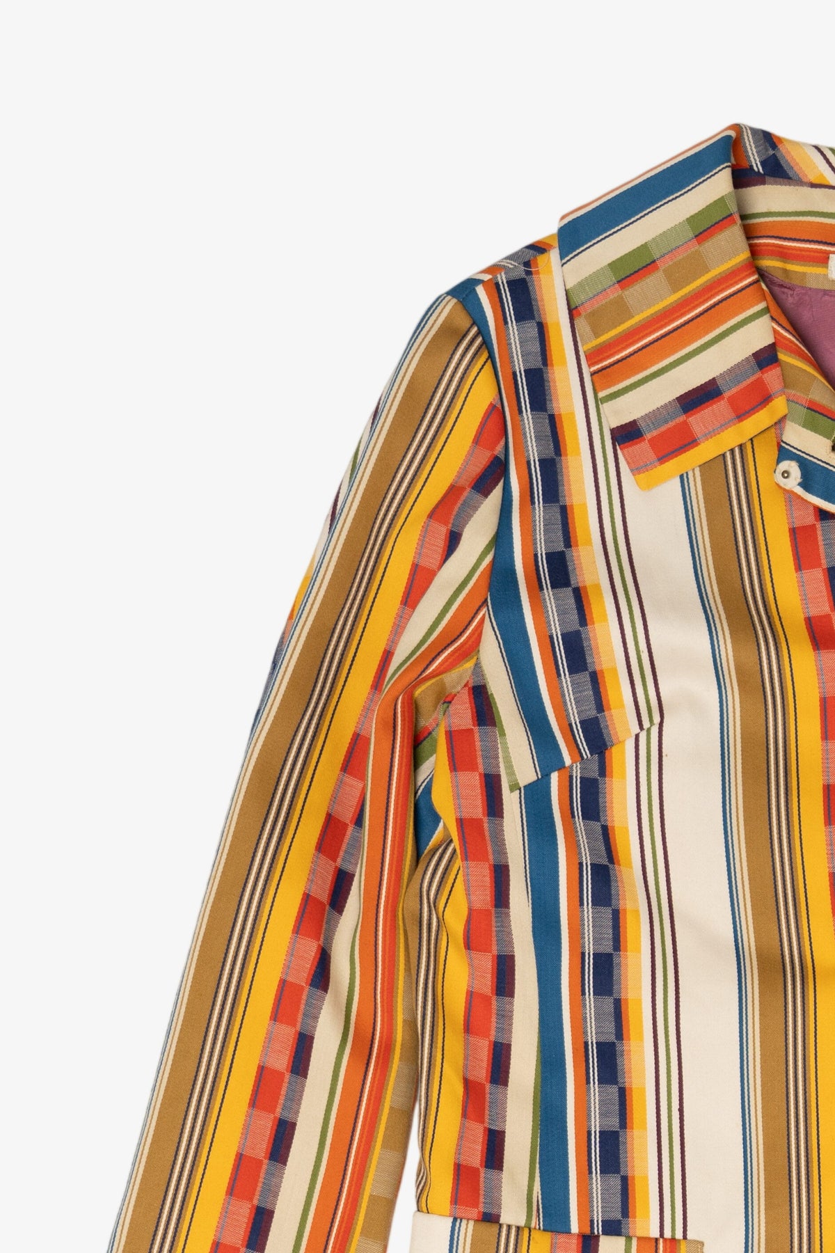 Vintage Striped Colorful I.Magnin & Co. Long Coat (1970s)