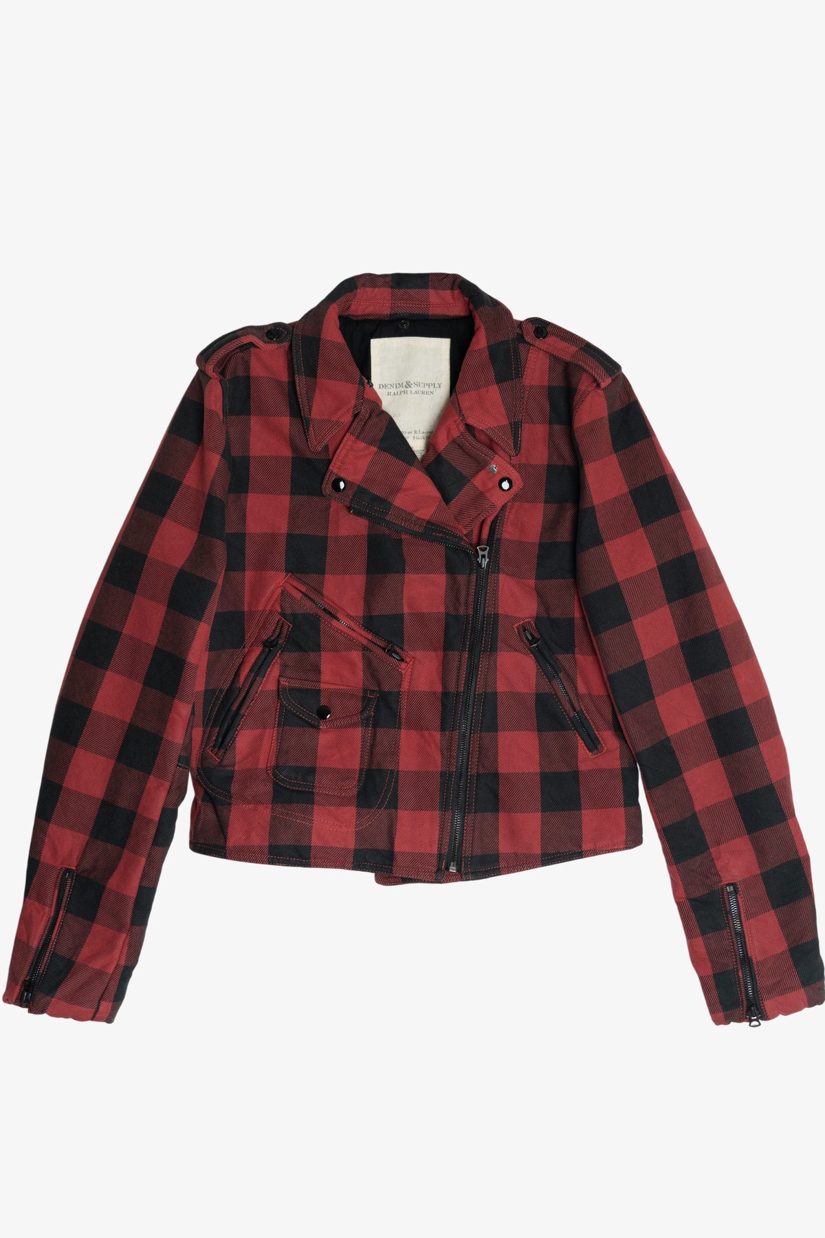 Ralph Lauren Denim & Supply Buffalo Plaid Moto Zip Jacket (2010s)