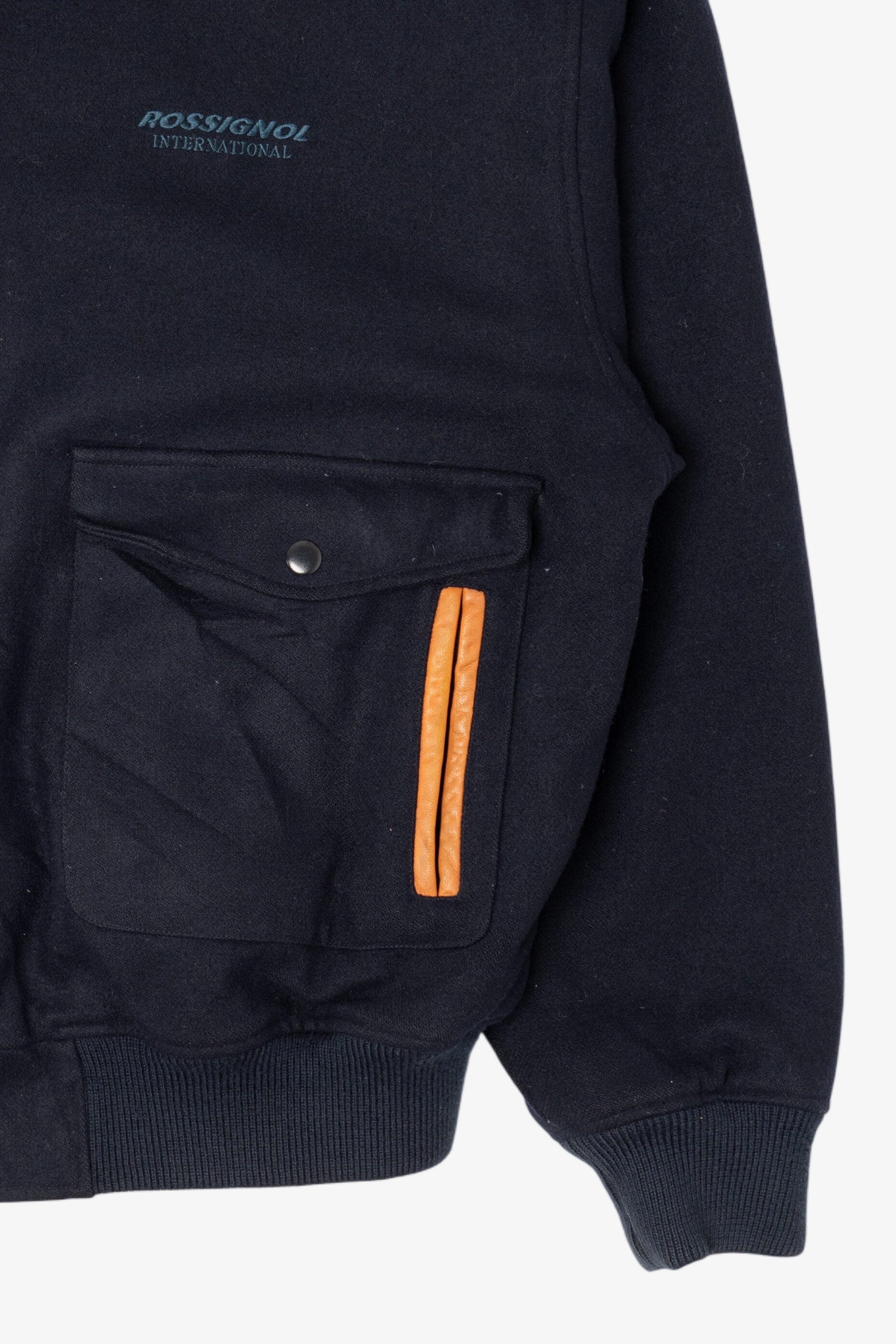 Vintage Black Rossignol Elbow Pads Bomber Jacket (1990s)