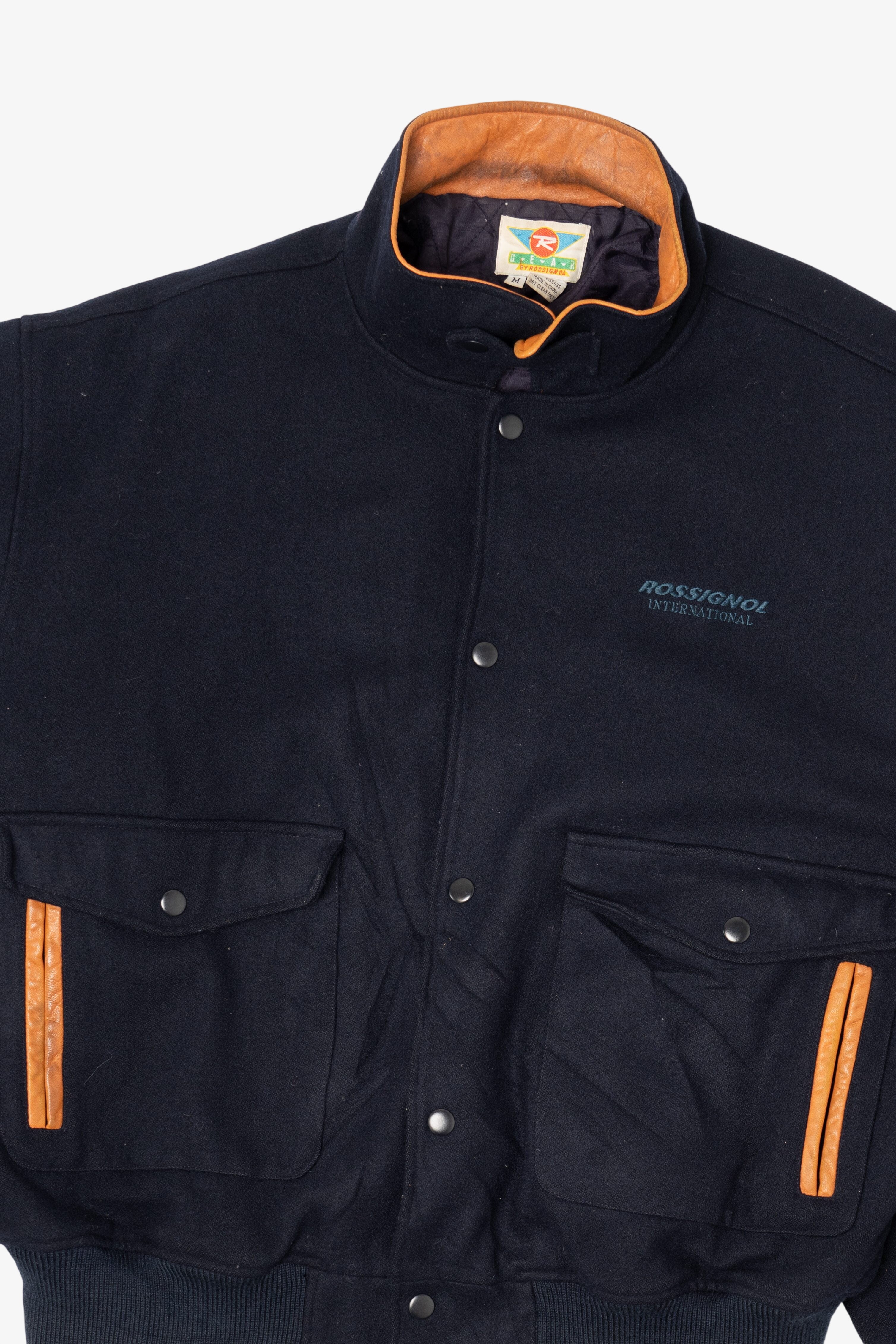 Vintage Black Rossignol Elbow Pads Bomber Jacket (1990s)