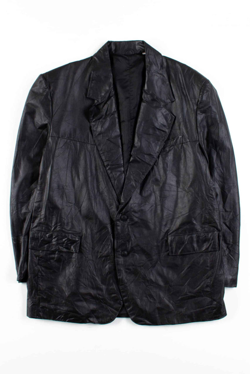 Black Leather Blazer
