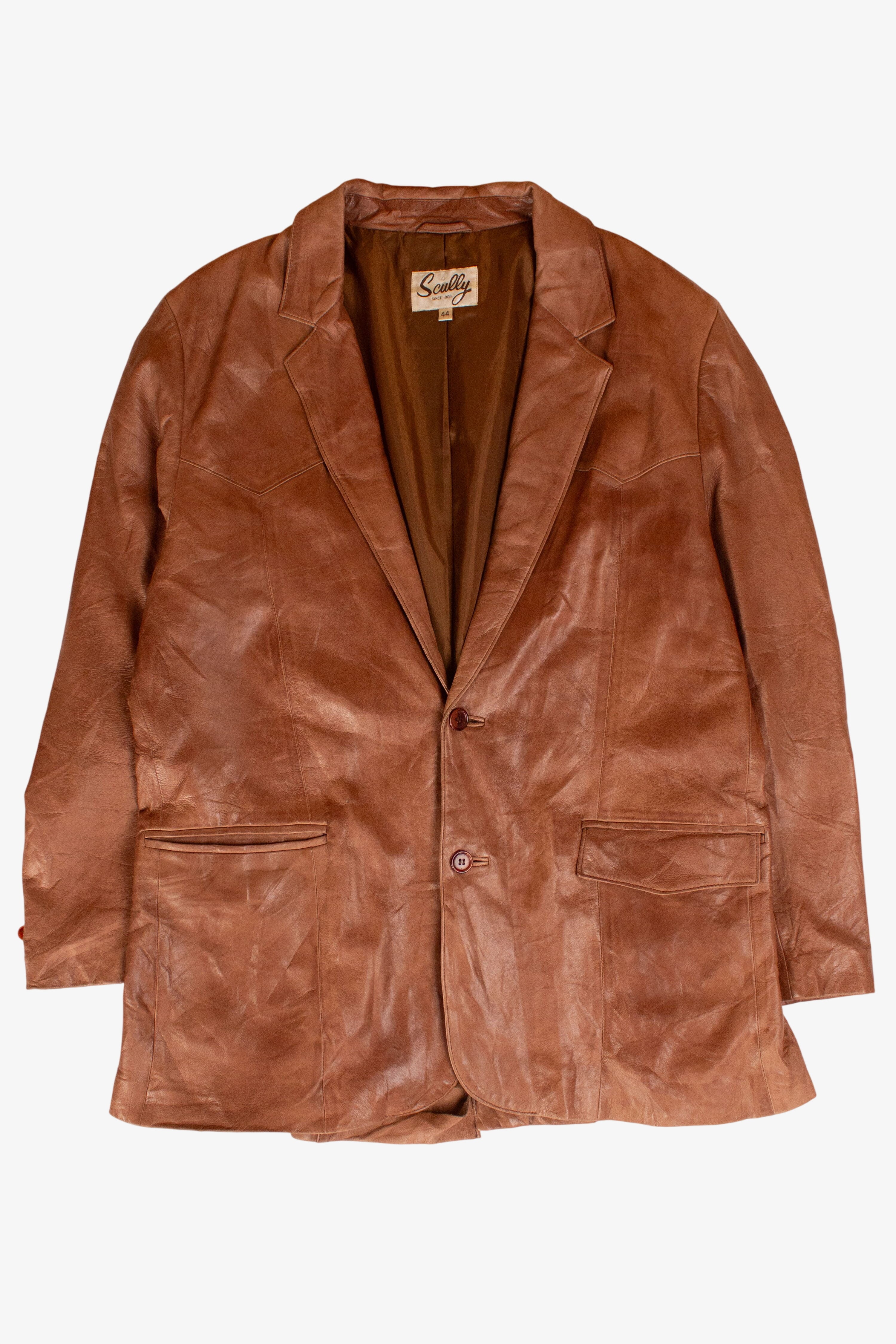 Vintage Brown Leather Sport Coat (1980s)