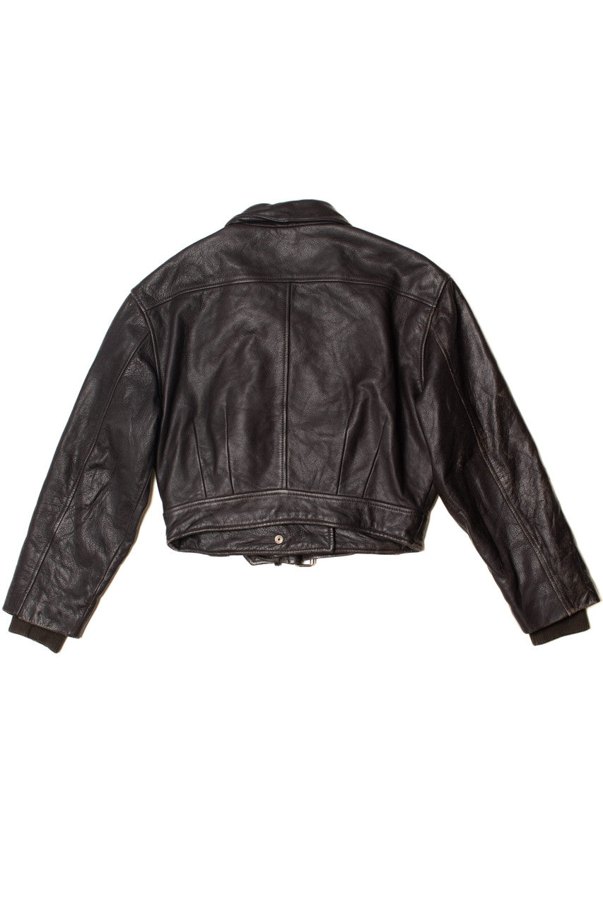 Vintage ESPRIT Cropped Leather Jacket (1990s)