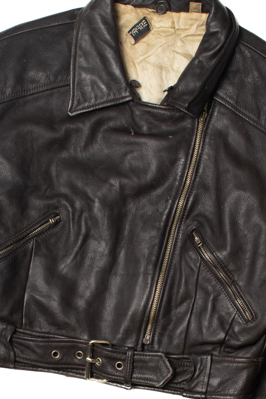 Vintage ESPRIT Cropped Leather Jacket (1990s)