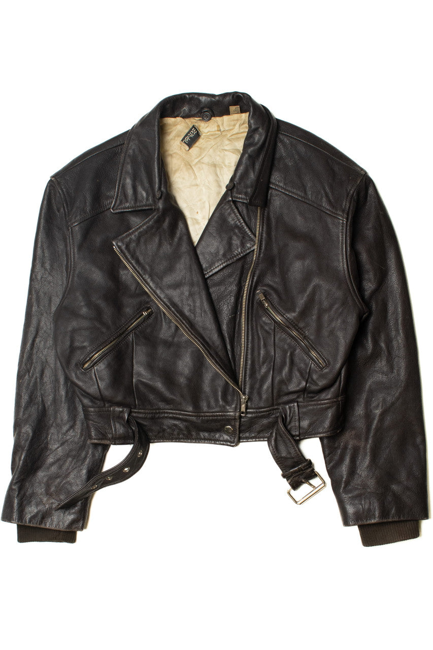 Vintage ESPRIT Cropped Leather Jacket (1990s)