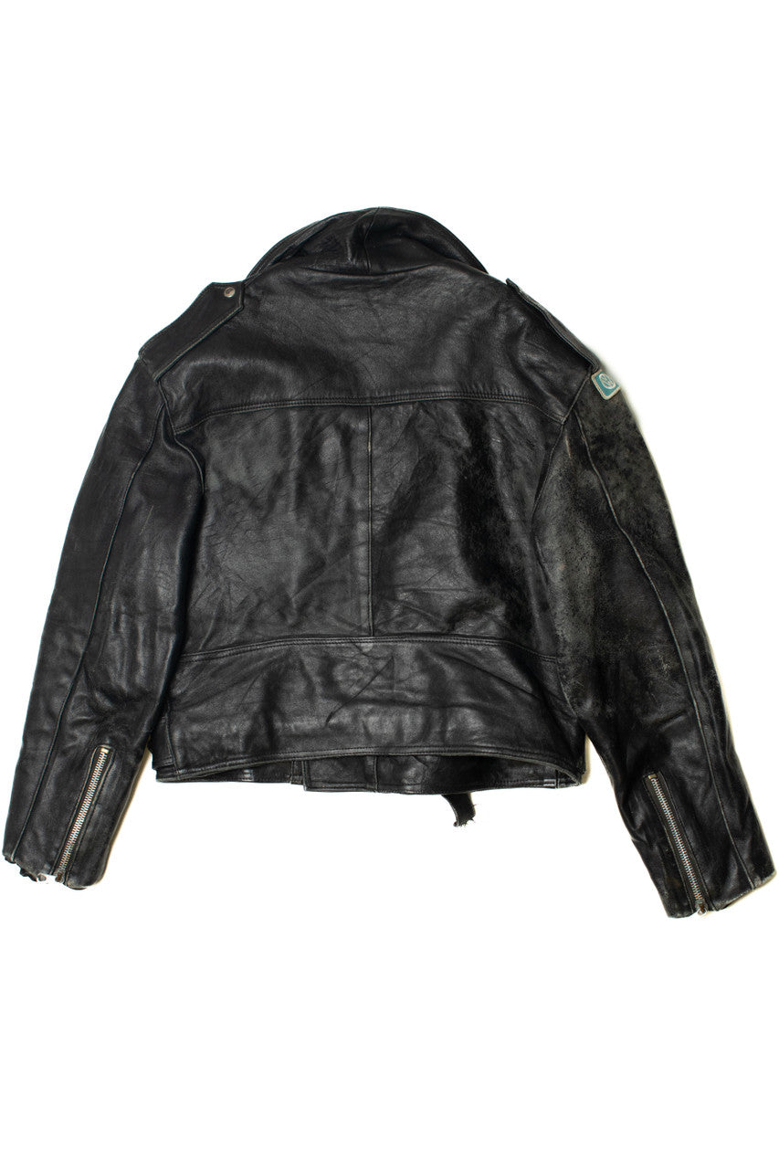 Vintage Vera Pelle Audi Patch Italian Leather Jacket