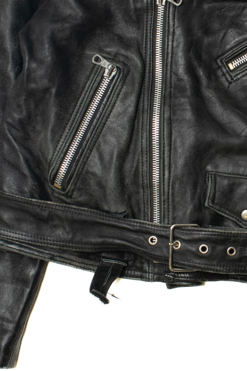 Vintage Vera Pelle Audi Patch Italian Leather Jacket