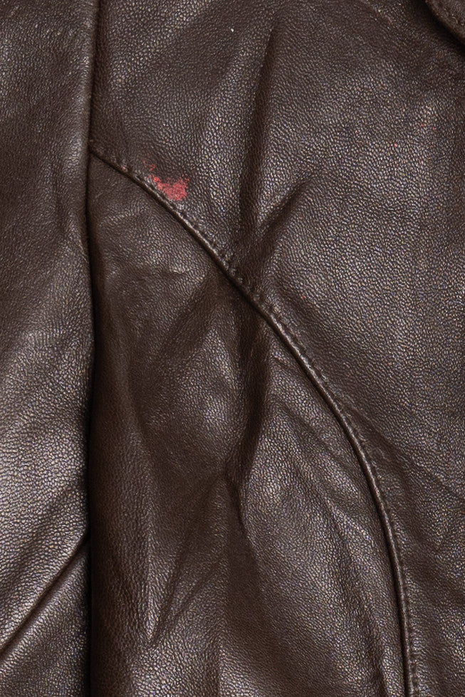 Vintage Adler Collection Dark Brown Lamb Skin Leather Jacket