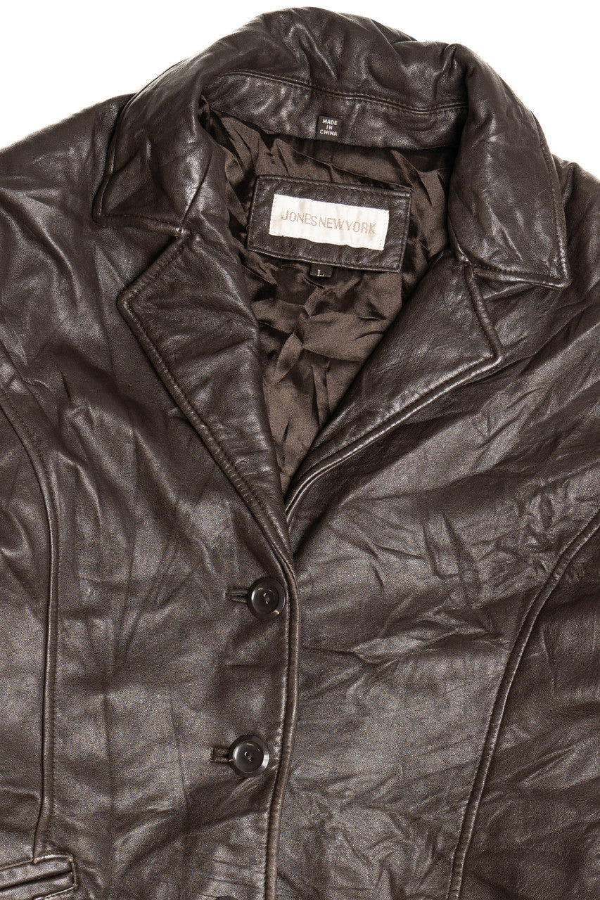 Vintage Dark Brown Jones New York Leather Jacket