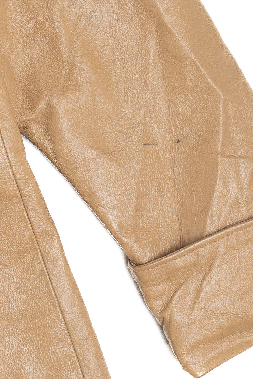 Vintage Niko Leather Zip-Up Long Leather Jacket