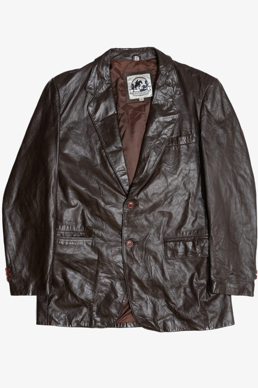Vintage Saddlery Long Blazer Leather Jacket