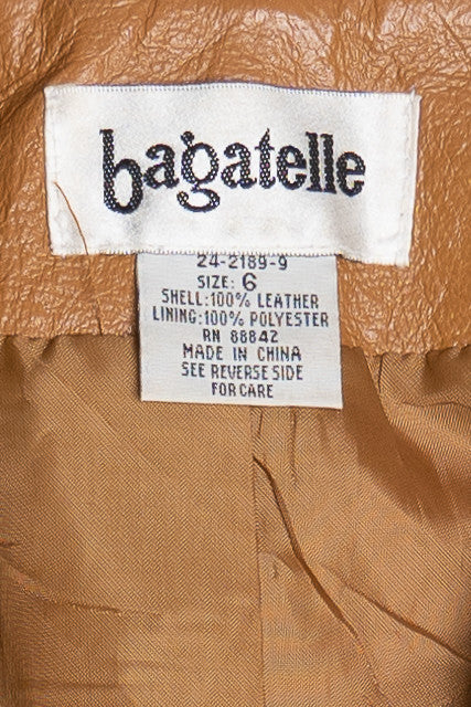 Vintage Bagatelle Leather Blazer Jacket