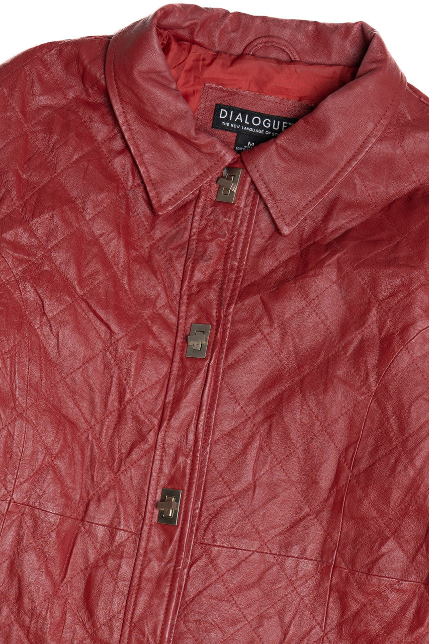 Vintage Dialogue Quilted Leather Jacket