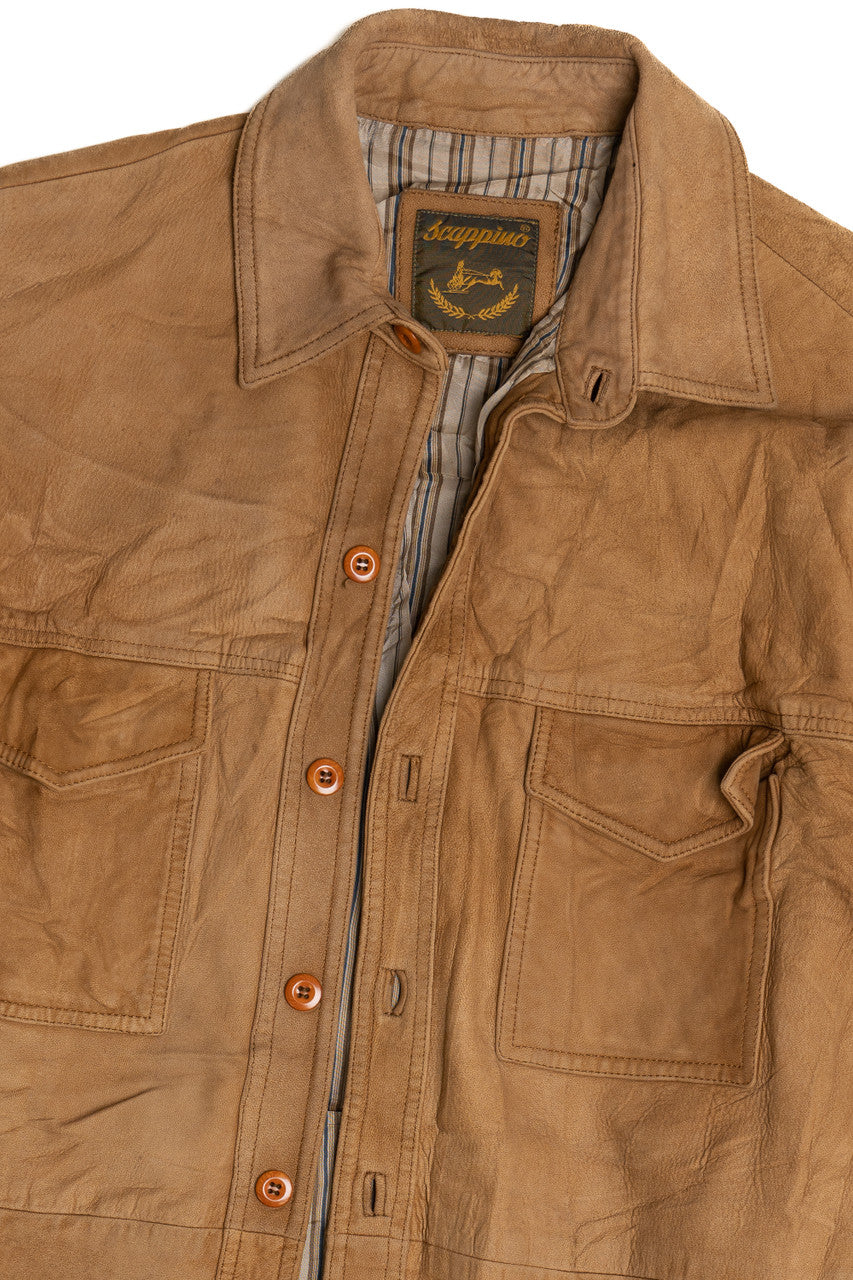 Vintage Scappino Leather Chore Coat Jacket