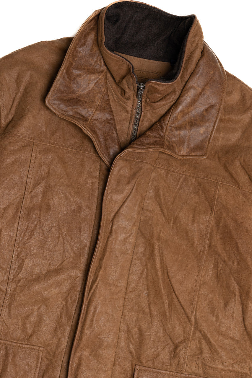 Vintage Turnbury Heavyweight Leather Winter Jacket