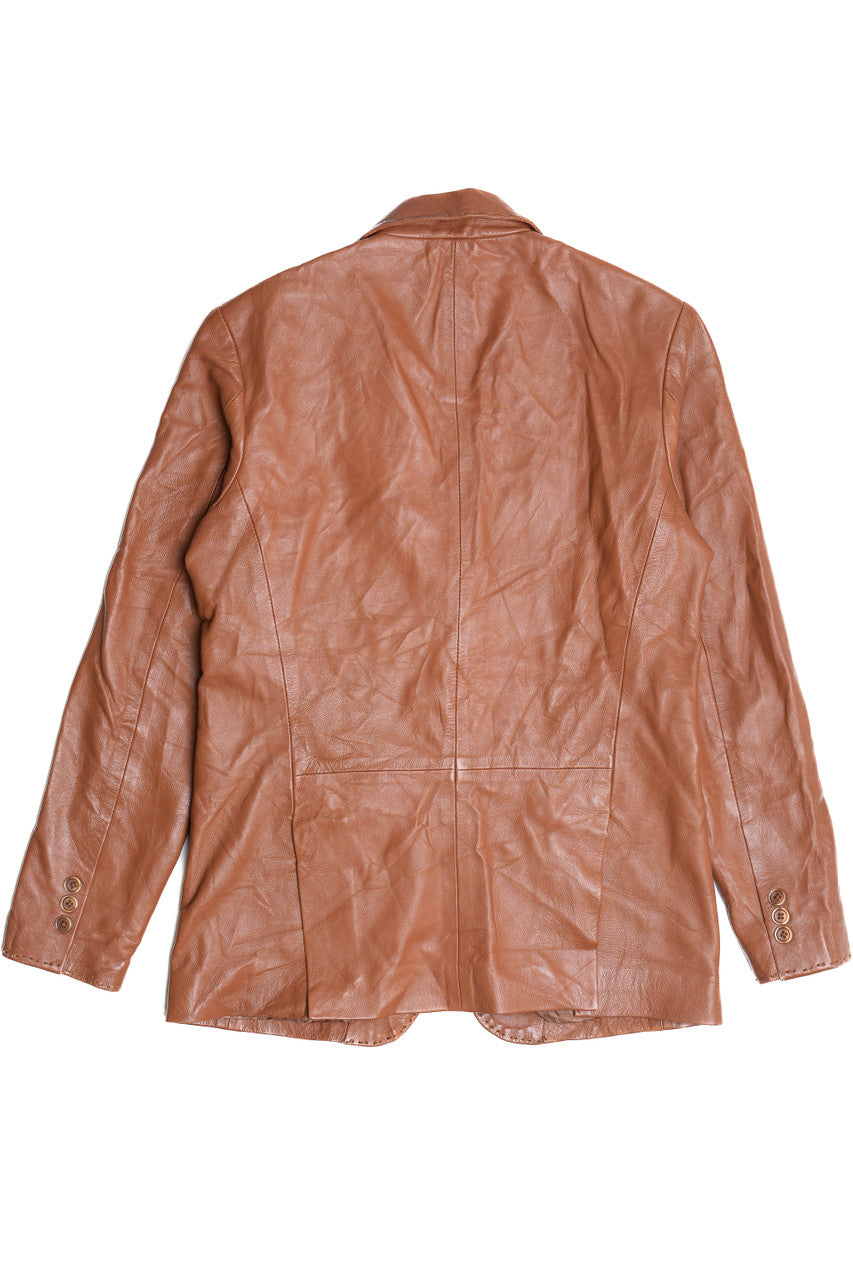 Vintage Topstitch Leather Jacket