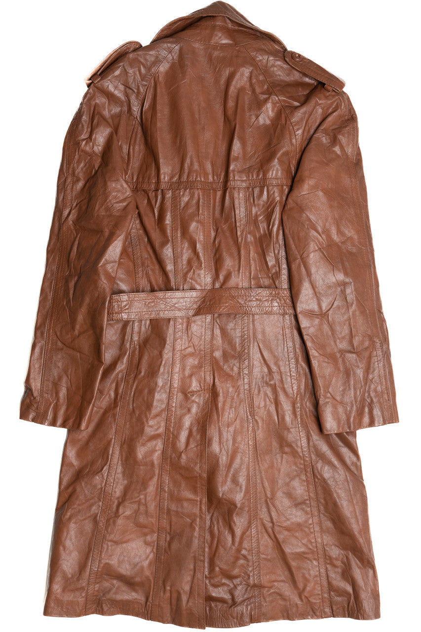 Vintage Imperial Belted Waist Leather Trench Coat