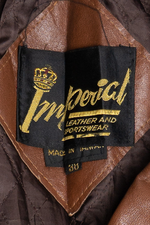 Vintage Imperial Belted Waist Leather Trench Coat