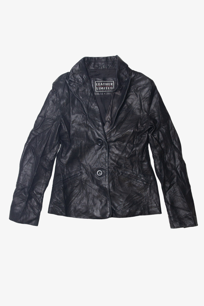 Vintage Button Up Leather Limited Jacket