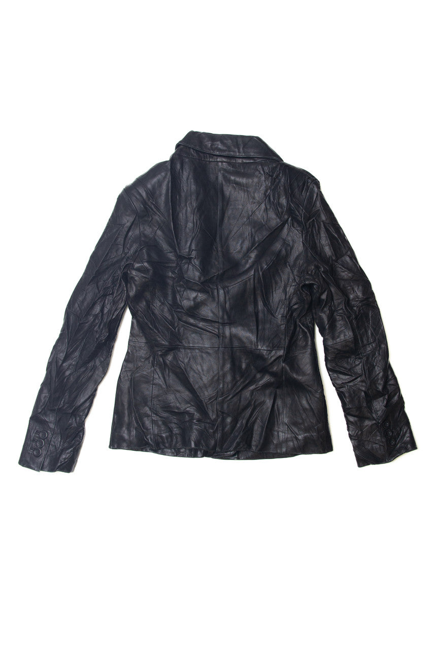 Vintage Button Up Leather Limited Jacket