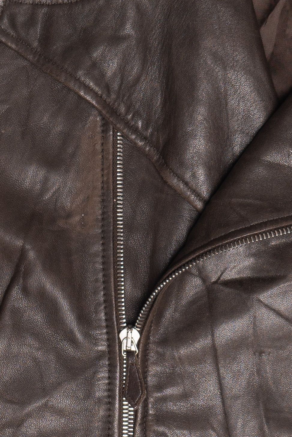 Vintage Hilfiger Dark Brown Leather Jacket (2000s)
