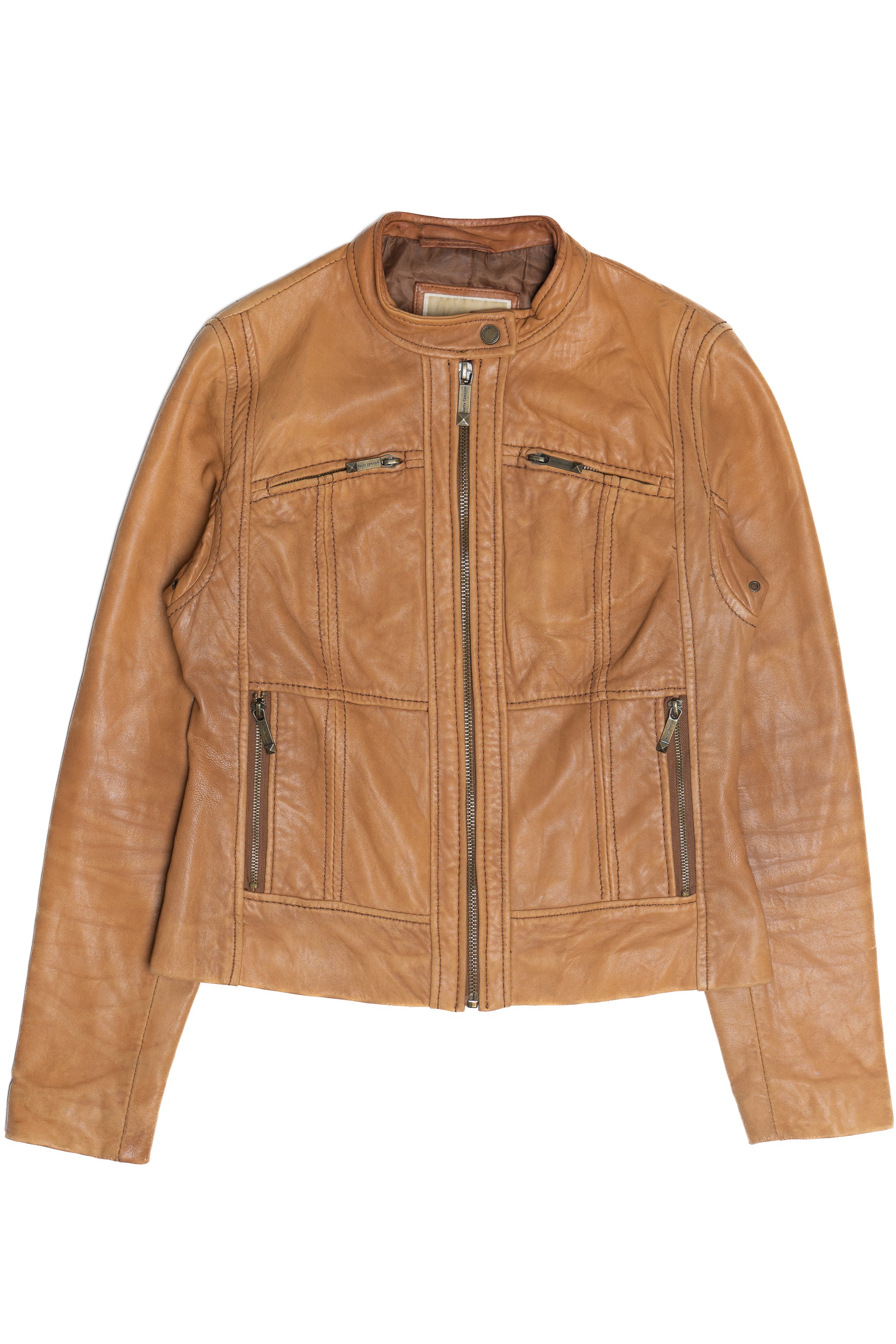 Michael Kors Leather Moto Style Jacket