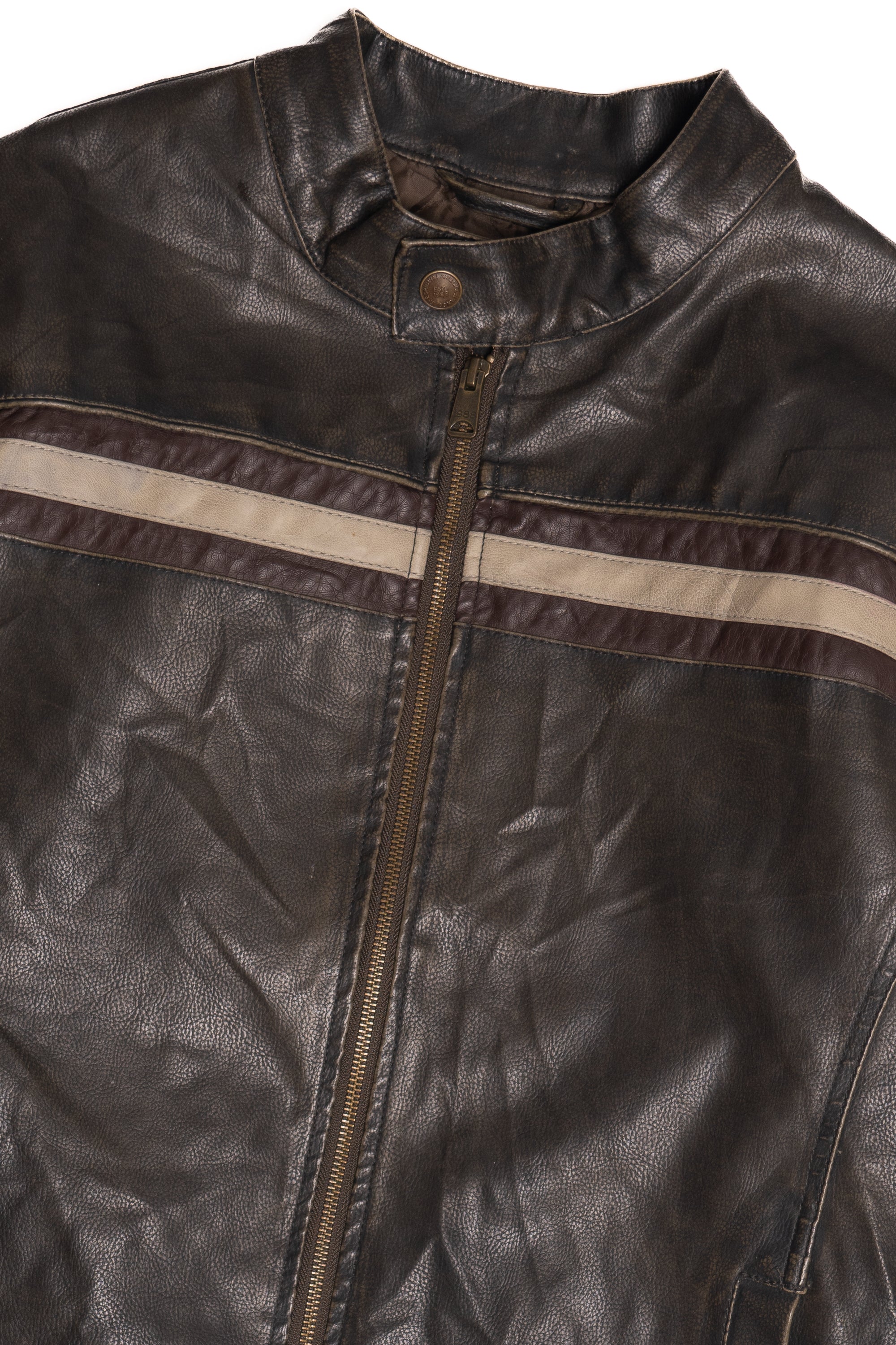 Vintage Arizona Cafe Racer Leather Jacket (1990s)