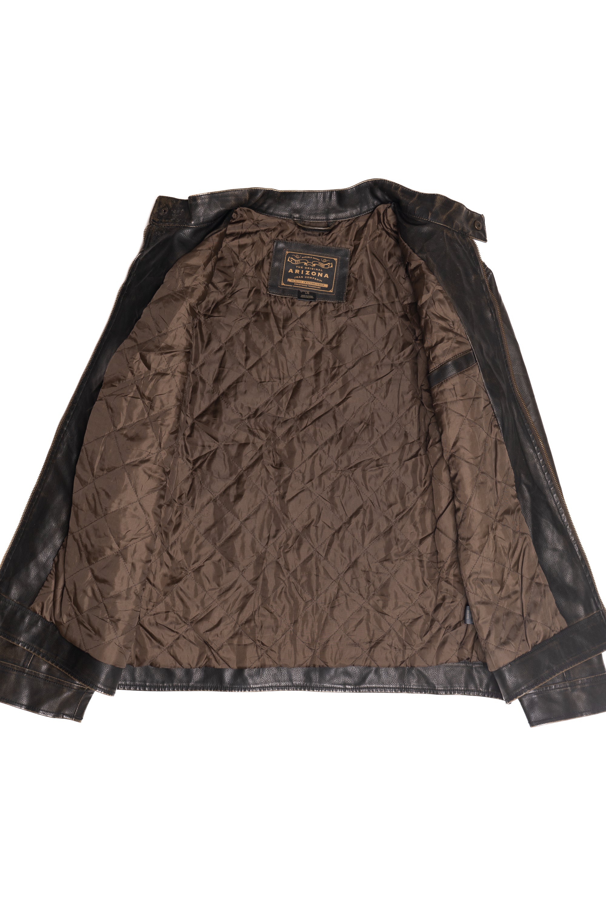 Vintage Arizona Cafe Racer Leather Jacket (1990s)