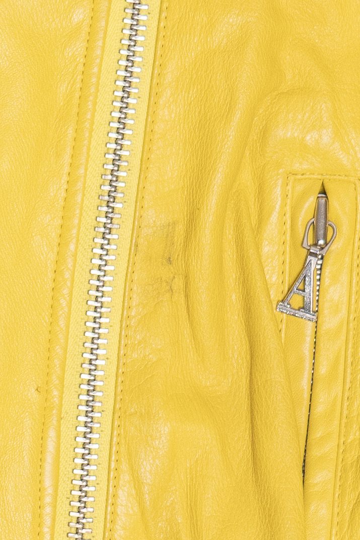 Vintage Anne Klein Yellow Leather Jacket (2000s)