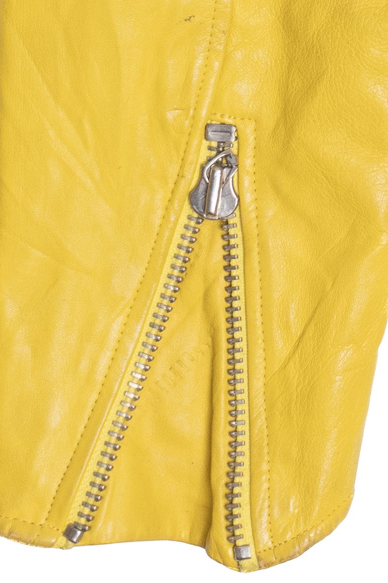 Vintage Anne Klein Yellow Leather Jacket (2000s)